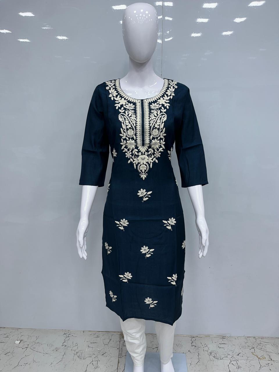 Diya sarees - Black Thread Work Kurti